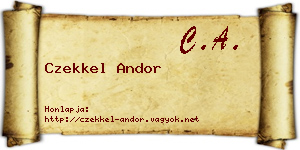 Czekkel Andor névjegykártya